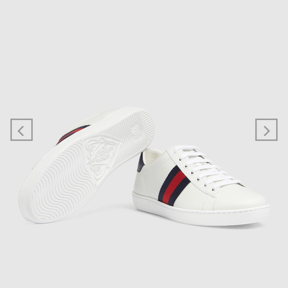 Gucci Women's Ace leather sneakers 100% Authentic